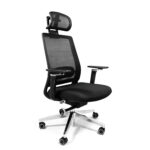 Sillón Directivo Negro con Cabecera Alfa – Ergonómico