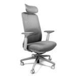 Sillón Londres gris con cabecera – Ejecutivo ergonómico de oficina - Image 3