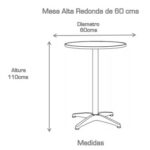 Mesa alta redonda de restaurante - Image 2