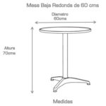 Mesa Pualina para restaurante redonda - Image 2