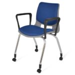 Silla secretarial apilable BOLD tapizada con brazos