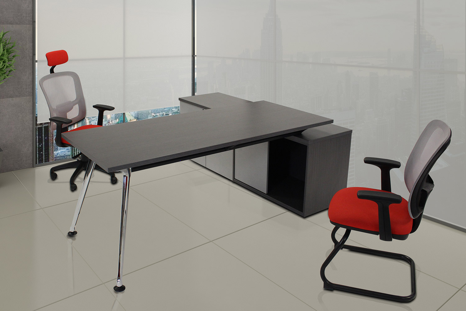 z-chrome-credenza-lateral-3.jpg Escritorio Ejecutivo TECH/Z - Image 1
